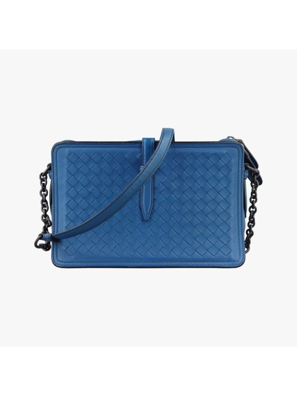 Bottega Veneta Intrecciato Blue Lambskin